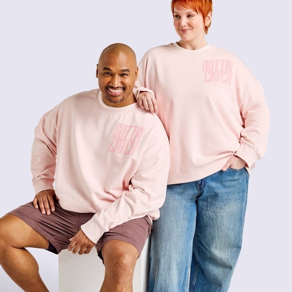 Target Trainer Sweatshirt Adult XXL Pink New Relaxed Fit Crewneck Unisex